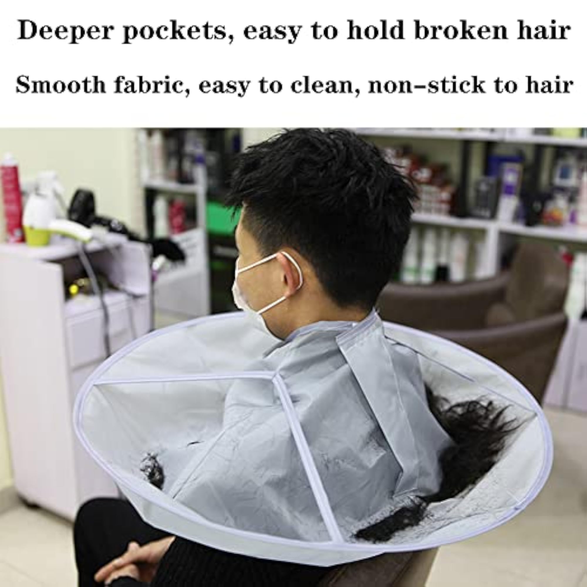 Waterproof Hair Cutting Cloak Umbrella Cape for Adults & Kids